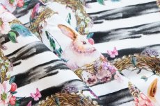 画像6: 「F在庫」はぎれ73×50：ハッピーイースター（うさぎ・花） (6)