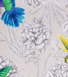 画像1: 「取寄せ」布：フォーエヴァー（コットンハーフパナマ、グレイベース） (1)