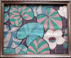 画像1: 「取寄せ」布：イディリス（麻混、チョコレートベースグリーン） (1)