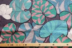 画像2: 「取寄せ」布：イディリス（麻混、チョコレートベースグリーン） (2)