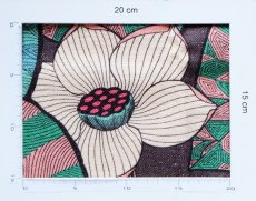 画像3: 「取寄せ」布：イディリス（麻混、チョコレートベースグリーン） (3)