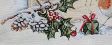画像8: 「F在庫」はぎれ45×45：ゴブラン織り  こまどりのクリスマス (8)