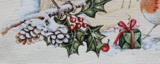 画像8: 「J即納」はぎれ45×45：ゴブラン織り  こまどりのクリスマス (8)