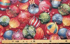 画像2: 「J即納」はぎれ70×50：ゴブラン織り ブール・ド・ノエル（マルチカラー、赤ベース） (2)