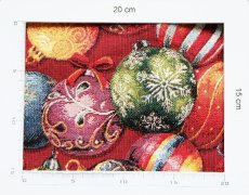 画像3: 「J即納」はぎれ70×50：ゴブラン織り ブール・ド・ノエル（マルチカラー、赤ベース） (3)