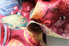 画像4: 「J即納」はぎれ70×50：ゴブラン織り ブール・ド・ノエル（マルチカラー、赤ベース） (4)