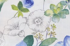 画像12: 「J即納」はぎれ75×50：ヴィランドリー （白麻地ベースブルー・グリーン） (12)
