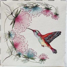 画像1: 「移動中」はぎれ45×45：コリブリ (1)