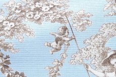 画像12: 「F在庫」布：ブランコに乗った少女（キャンバス、水色ベースブラウン） (12)