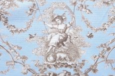 画像1: 「F在庫」布：ブランコに乗った少女（キャンバス、水色ベースブラウン） (1)