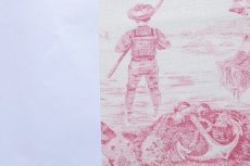 画像6: 「J即納/F在庫」はぎれ70×50：水の物語（白ベースボルドー） (6)