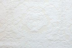 画像1: 「J即納」はぎれ70×50：ダマスク（シュニーユ、ジャカード、ホワイト） (1)