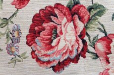 画像9: 「J即納」はぎれ70×50：ゴブラン織り アンティーク・フルール（大花、アイボリーベース赤） (9)
