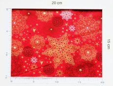 画像5: 「J即納」はぎれ70×50：ポプリン　クリストー・ド・ネージュ（赤） (5)