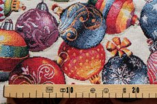 画像3: 「J即納」はぎれ70×50：ゴブラン織り ブール・ド・ノエル（マルチカラー、クリームベース） (3)