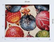 画像4: 「J即納」はぎれ70×50：ゴブラン織り ブール・ド・ノエル（マルチカラー、クリームベース） (4)