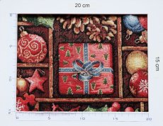 画像4: 「J即納」はぎれ70×50：ゴブラン織り カドー・ド・ノエル（マルチカラー） (4)