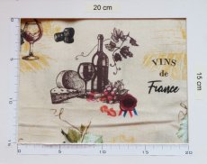 画像4: 「F在庫」はぎれ70×50：ヴァン・ド・フランス（アイボリーベースイエロー・グリーン・紫） (4)