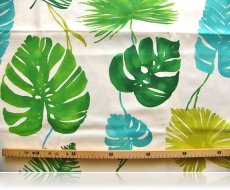画像2: 「J即納」廃盤はぎれ70×50 ：サンセット（白ベース、モチーフ・植物） (2)