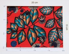 画像4: 「J即納」はぎれ70×50：レインボーツリー（コットンハーフパナマ、コーラルベース） (4)