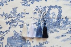画像15: 「F在庫」はぎれ75×48：復刻版tdj四季の喜び（トワル、白ベースマリンブルー） (15)