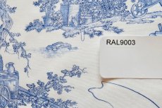 画像17: 「F在庫」はぎれ75×48：復刻版tdj四季の喜び（トワル、白ベースマリンブルー） (17)