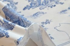 画像7: 「F在庫」はぎれ75×48：復刻版tdj四季の喜び（トワル、白ベースマリンブルー） (7)