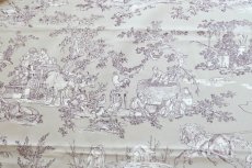 画像14: 「J即納」はぎれ75×48：復刻版tdj四季の喜び（サテン、グレージュベース紫） (14)