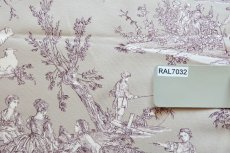 画像17: 「J即納」はぎれ75×48：復刻版tdj四季の喜び（サテン、グレージュベース紫） (17)