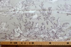 画像3: 「J即納」はぎれ75×48：復刻版tdj四季の喜び（サテン、グレージュベース紫） (3)