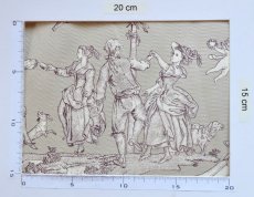 画像4: 「J即納」はぎれ75×48：復刻版tdj四季の喜び（サテン、グレージュベース紫） (4)