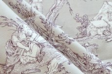 画像5: 「J即納」はぎれ75×48：復刻版tdj四季の喜び（サテン、グレージュベース紫） (5)