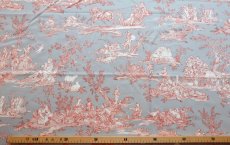 画像2: 「J即納」はぎれ75×48：復刻版tdj四季の喜び（サテン、ライトグレイベースオレンジ） (2)