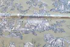 画像7: 「J即納/F在庫」はぎれ75×48：復刻版tdj四季の喜び（サテン、セラドングリーンベースブルー） (7)