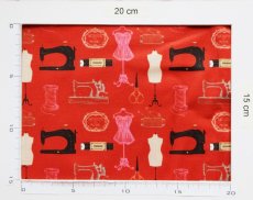 画像5: 「J即納」はぎれ55×48：クチュリエールIII（赤ベース） (5)