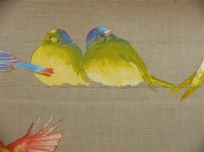 画像8: 「取寄せ」布：ハッピーバーズ（キャンバス、麻色ベース） (8)