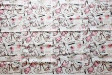 画像6: 「J即納」はぎれ70×50：メイクアップ・グラムール(デザイン大、生成りベースピンク) (6)