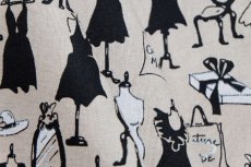 画像8: 「J即納」はぎれ70×50：ドレシング（ベージュベース黒） (8)