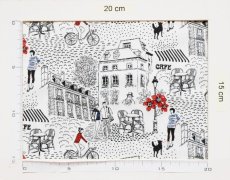 画像4: 「F在庫」はぎれ75×50：パリのルシエンヌ（ホワイトベース） (4)