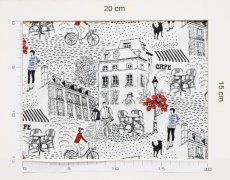 画像4: 「J即納/F在庫」はぎれ75×50：パリのルシエンヌ（ホワイトベース） (4)