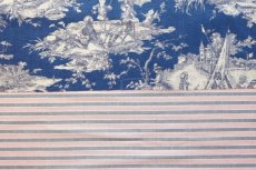 画像15: 「J即納」はぎれ72×50：麻風ボーダー（ピンク＆ナイトブルー） (15)