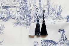画像13: 「F在庫」はぎれ72×50：tdj貴婦人の乗馬（白ベースブルー） (13)