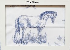 画像3: 「J即納」はぎれ72×50：tdj貴婦人の乗馬（白ベースブルー） (3)