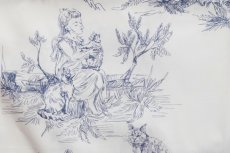 画像9: 「F在庫」はぎれ72×50：tdj貴婦人の乗馬（白ベースブルー） (9)