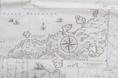 画像8: 「J即納」はぎれ70×50：地中海の地図（ライトベージュ） (8)