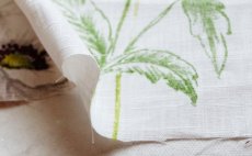 画像6: 「J即納」はぎれ75×50：ラミー麻混ポピー（シグナルホワイトベース赤） (6)
