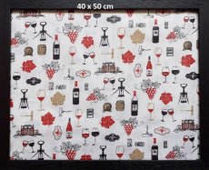 画像1: 「F在庫」はぎれ80×48：撥水加工ヴィニョーブル（ホワイトベース） (1)