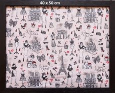 画像1: 「J即納」はぎれ80×47：撥水加工パリシック・モードモニュモン（ピンクベース） (1)