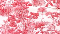 画像8: 「J即納」はぎれ70×50：アニマリア（コットンハーフパナマ、生成りベースボルドー） (8)