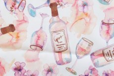 画像10: 「J即納」はぎれ73×50：ワインボトル（ホワイトベースサーモンオレンジ・モーヴ） (10)